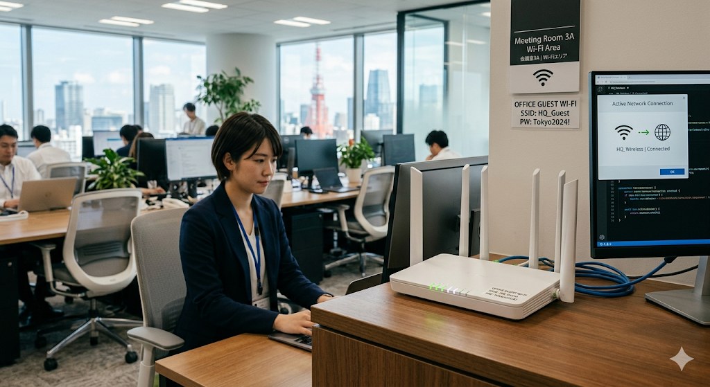 ルーターのランプが赤く点滅している